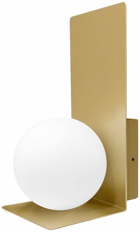 Applique dorée globe blanc Bohème - Elements Lighting - The Cool Republic