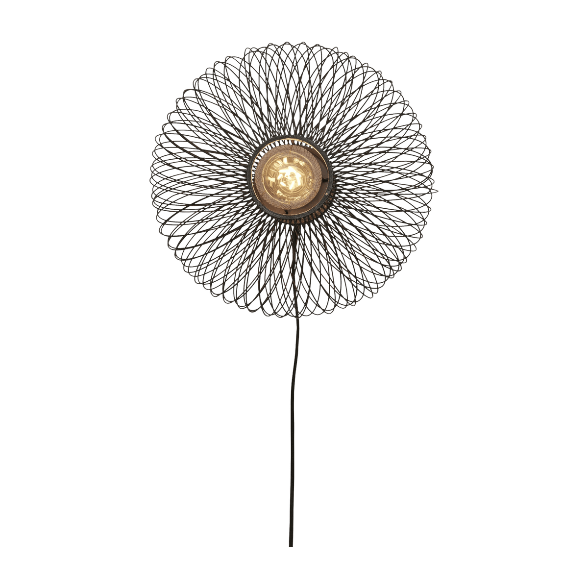 Applique ellipse en bambou noir 40x20 cm Cango - Good & Mojo - The Cool Republic