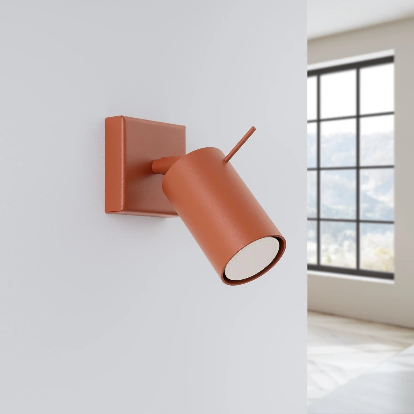 Applique en acier rouge ocre 16x8cm Ring - Sollux - The Cool Republic