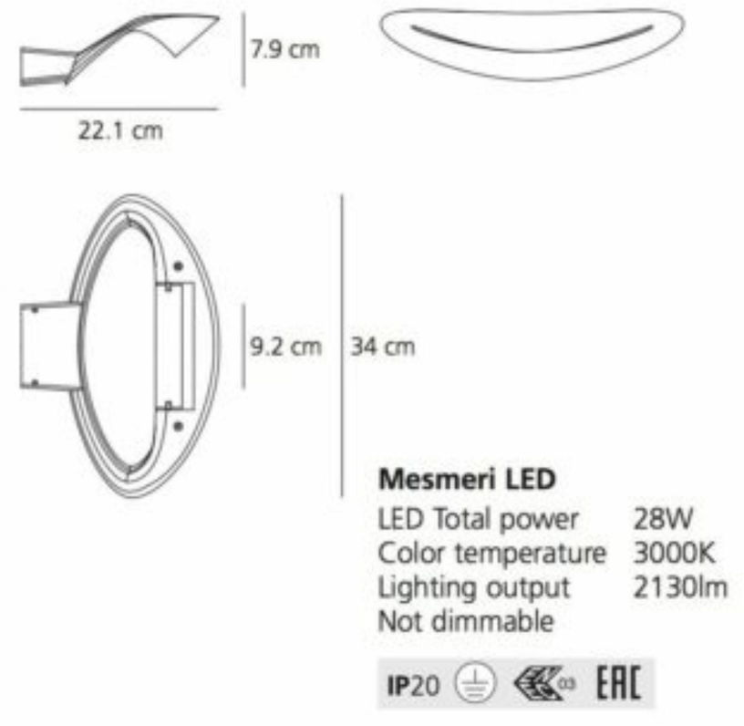 Applique en aluminium chrome Mesmeri - Artemide - The Cool Republic