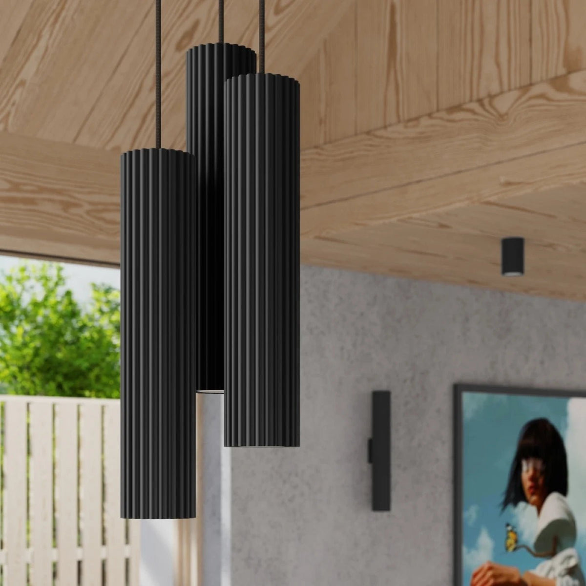 Applique en aluminium noir 6,5x8,5x20cm Karbon 20 - Sollux - The Cool Republic
