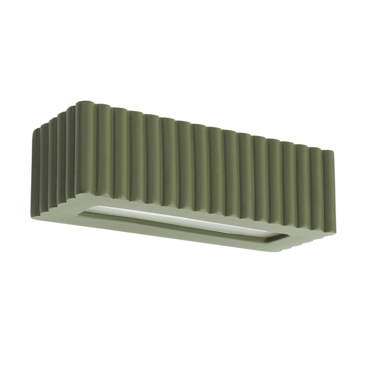 Applique en céramique vert olive 34x12x10cm Rigata - Sollux - The Cool Republic