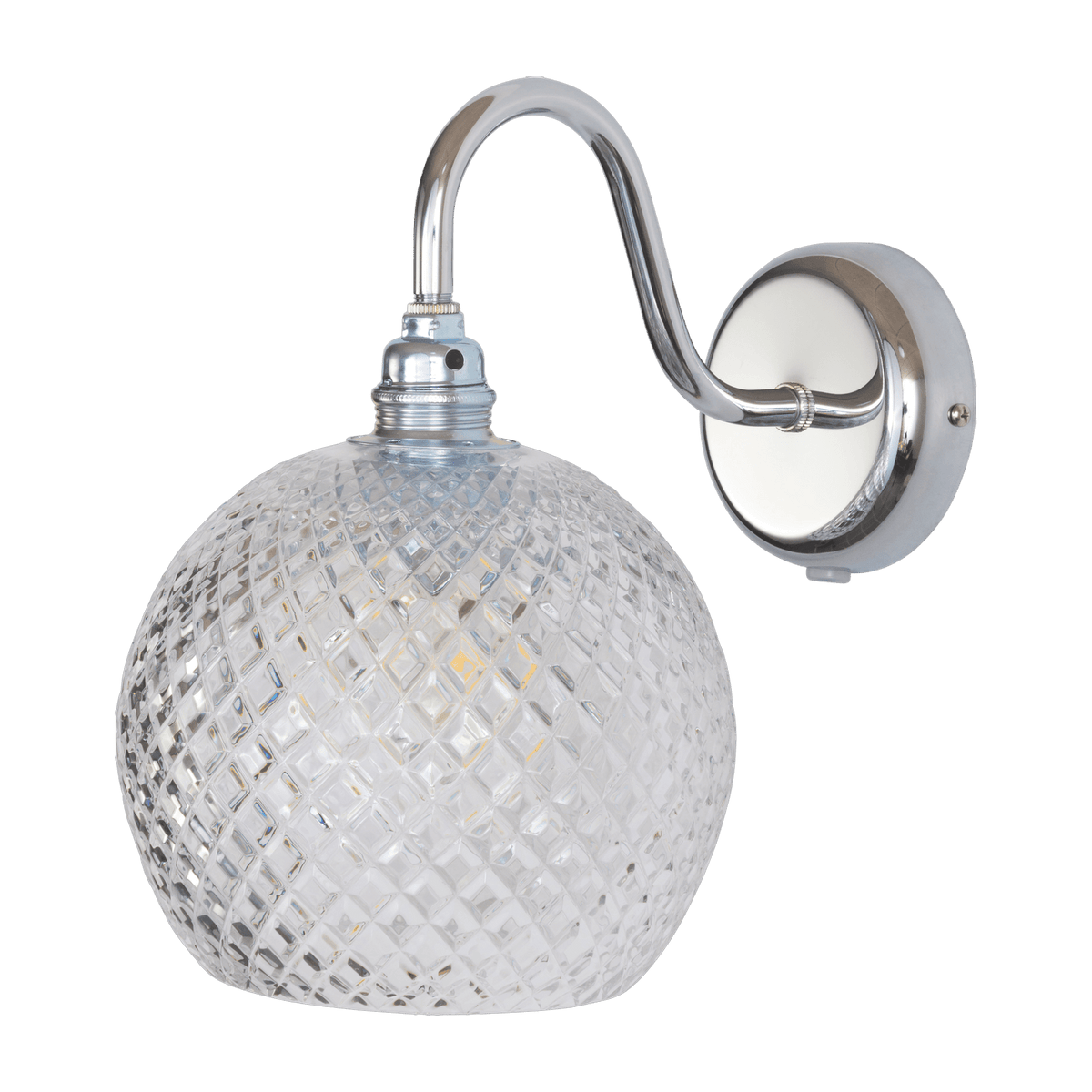Applique en cristal quadrillé transparent et argenté 15,5 cm Rowan - Ebb & Flow - The Cool Republic