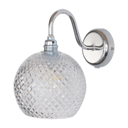 Applique en cristal quadrillé transparent et argenté 15,5 cm Rowan - Ebb & Flow - The Cool Republic