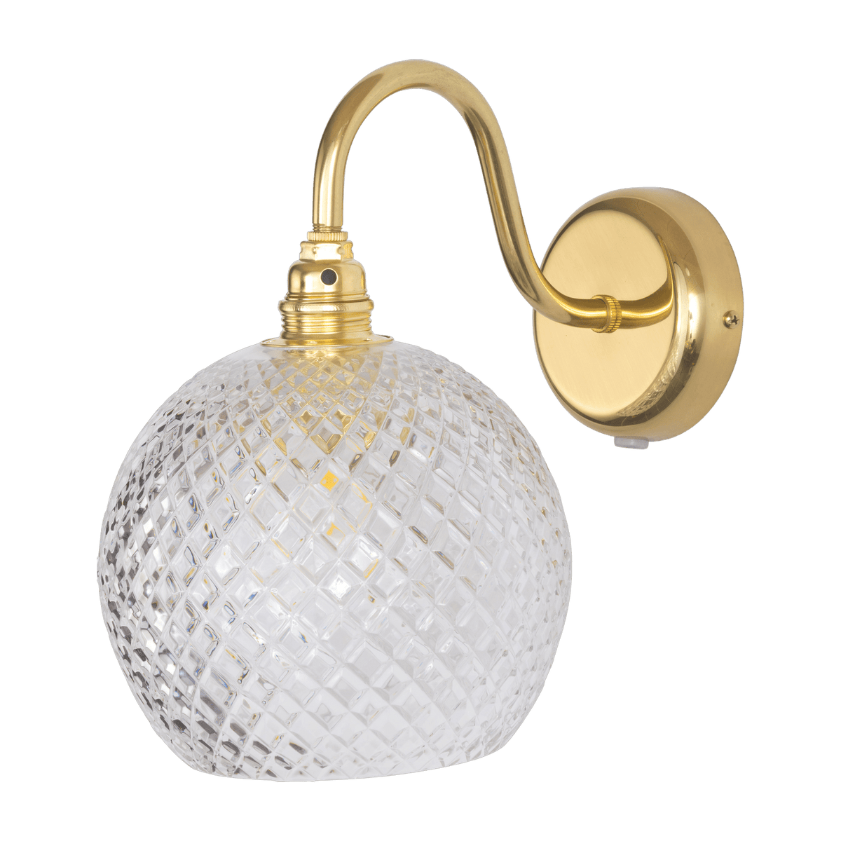 Applique en cristal quadrillé transparent et doré 15,5 cm Rowan - Ebb & Flow - The Cool Republic