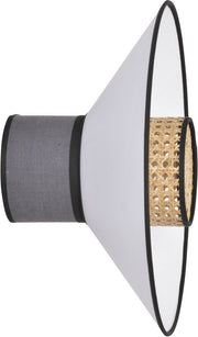 Applique en lin blanc et en cannage 22 x 40 cm Singapour - Market set - The Cool Republic