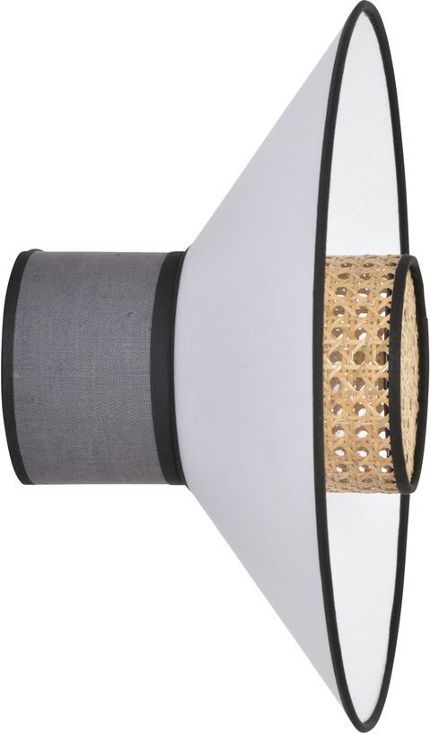 Applique en lin blanc et en cannage 22 x 40 cm Singapour - Market set - The Cool Republic