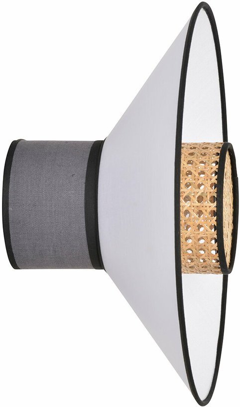 Applique en lin blanc et en cannage 22 x 40 cm Singapour - Market set - The Cool Republic