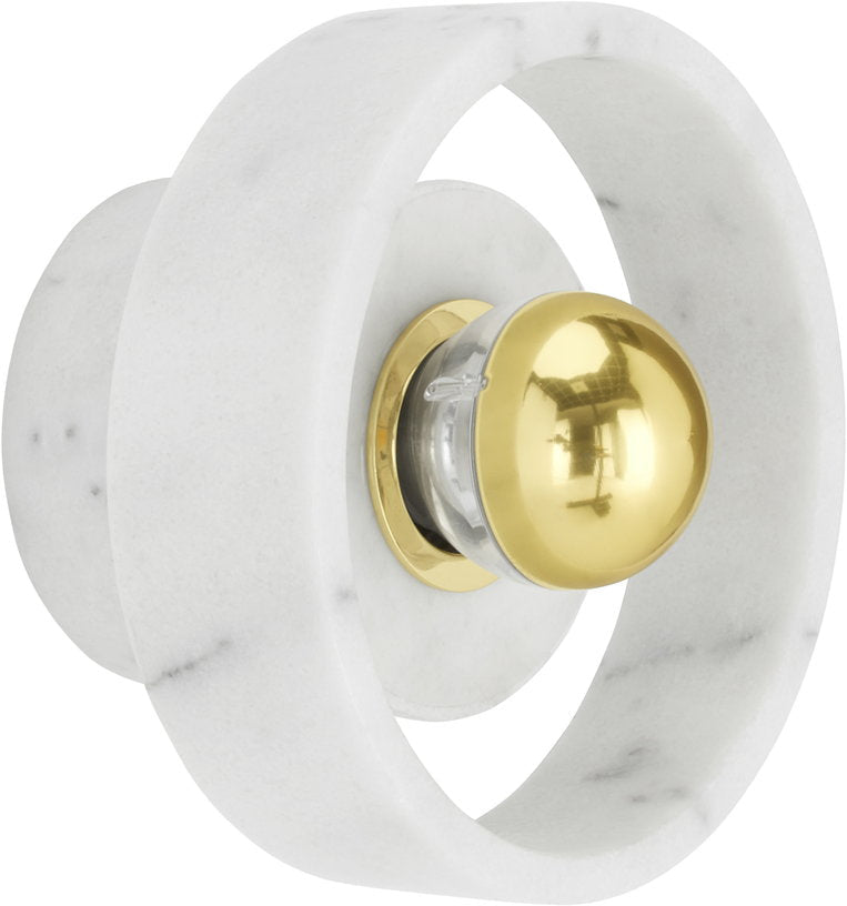 Applique en marbre blanc et laiton Stone Wall - Tom Dixon - The Cool Republic