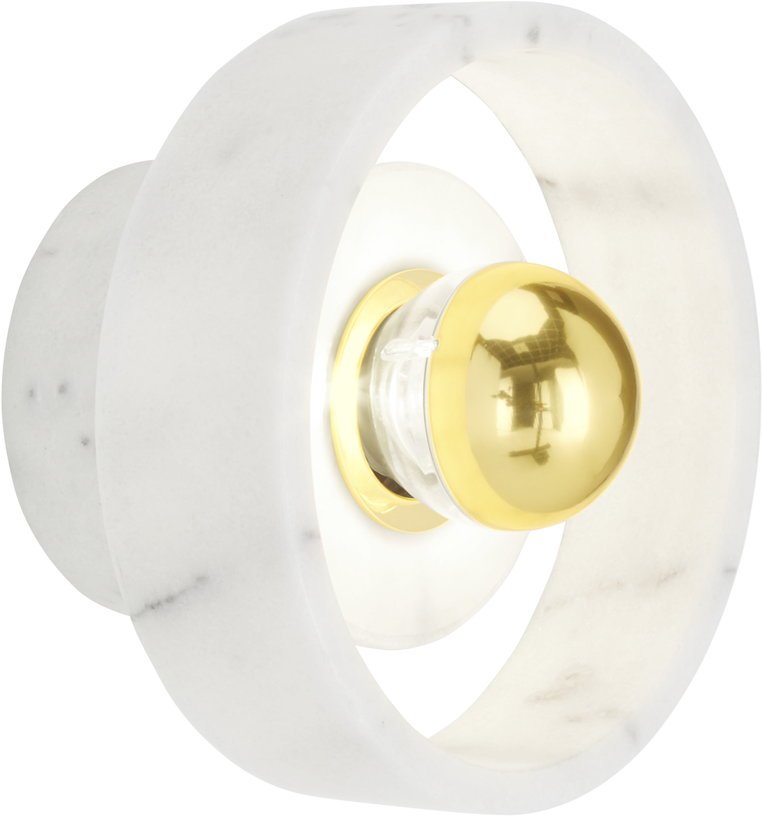 Applique en marbre blanc et laiton Stone Wall - Tom Dixon - The Cool Republic
