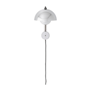 Applique murale avec prise chrome Flowerpot VP8 - &tradition - The Cool Republic