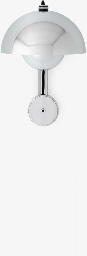 Applique murale avec prise chrome Flowerpot VP8 - &tradition - The Cool Republic