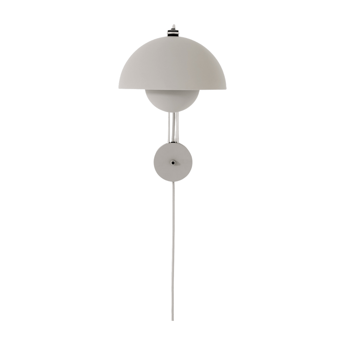 Wall lamp with plug gris clair mat Flowerpot VP8 - &tradition - The Cool Republic