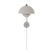Wall lamp with plug gris clair mat Flowerpot VP8 - &tradition - The Cool Republic