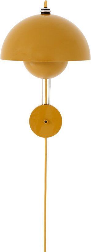 Applique murale avec prise moutarde Flowerpot VP8 - &tradition - The Cool Republic