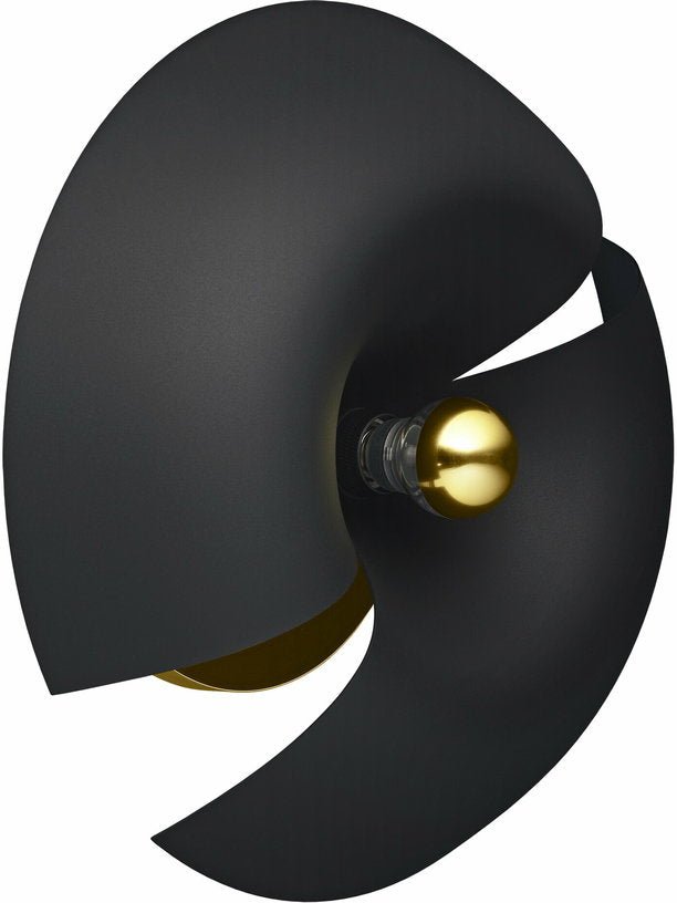 Applique murale avec prise noire 30 cm Cycnus - AYTM - The Cool Republic