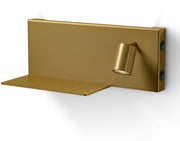 Applique murale avec tablette en métal bronze Jay R - Panzeri - The Cool Republic