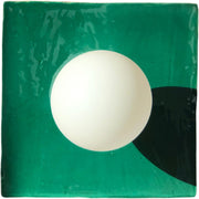Applique murale carré en aluminium et carreaux de céramique vert 20cm Globe Tile - Carré Coco