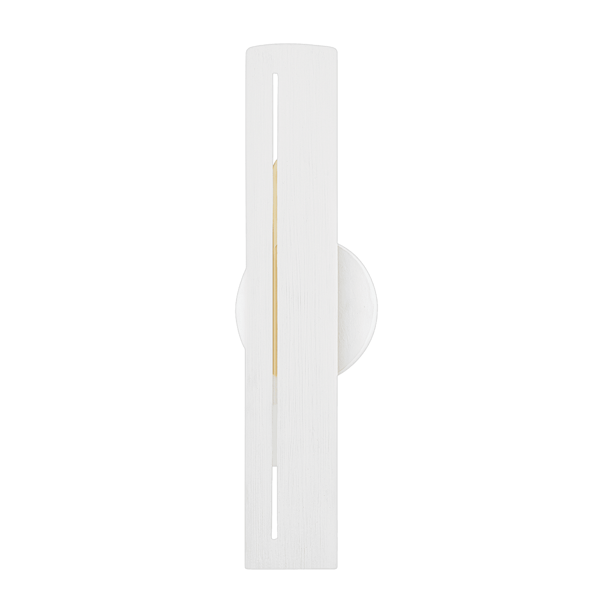 Applique murale en acier blanc gesso 13x45cm Brandon - Troy Lighting - The Cool Republic