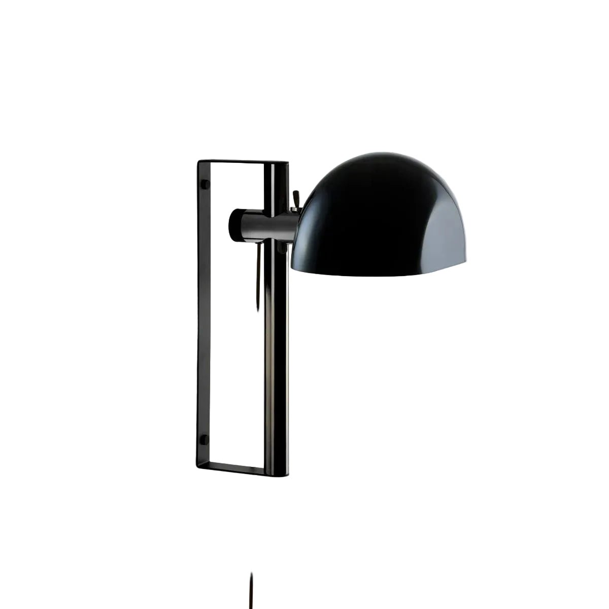 Applique murale en acier chromé marron et plastique noir 41,8cmx 50,6cm Lauro - Marset - The Cool Republic