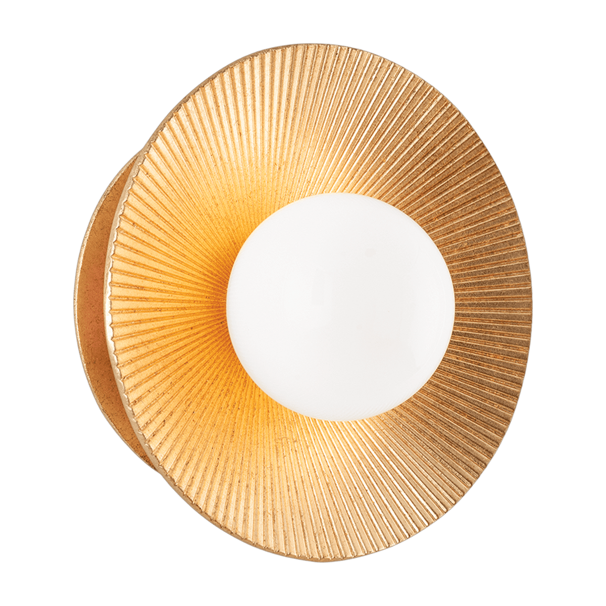 Applique murale en acier feuille d'or ancienne 17x17cm Emerald - Corbett Lighting - The Cool Republic