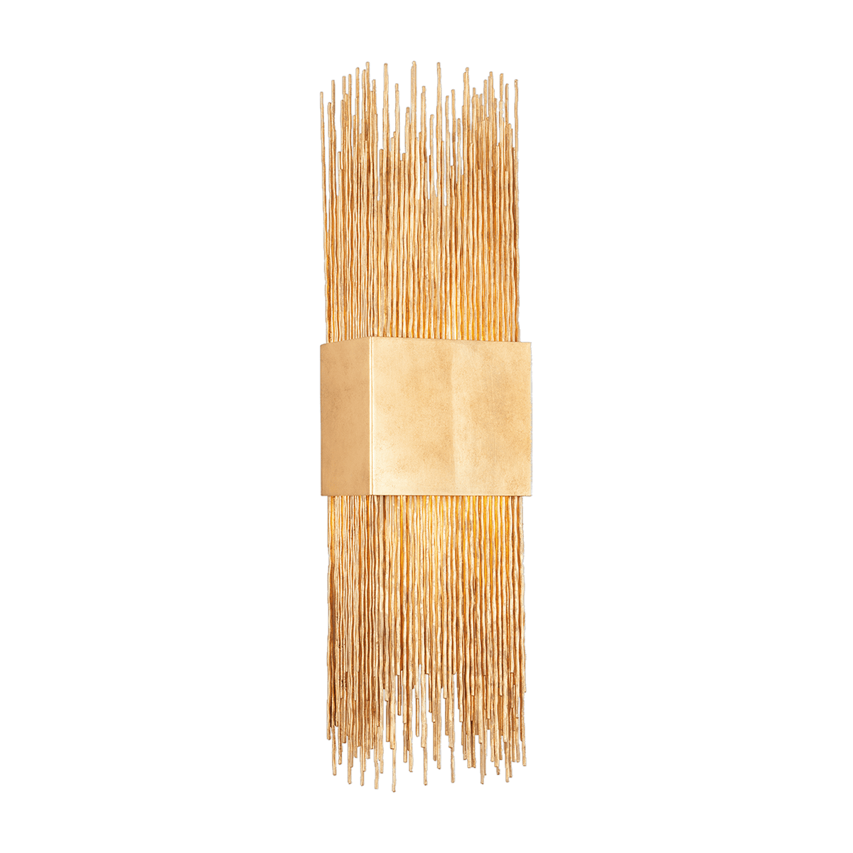 Applique murale en acier feuille d'or ancienne 18x71cm Sabine - Corbett Lighting - The Cool Republic