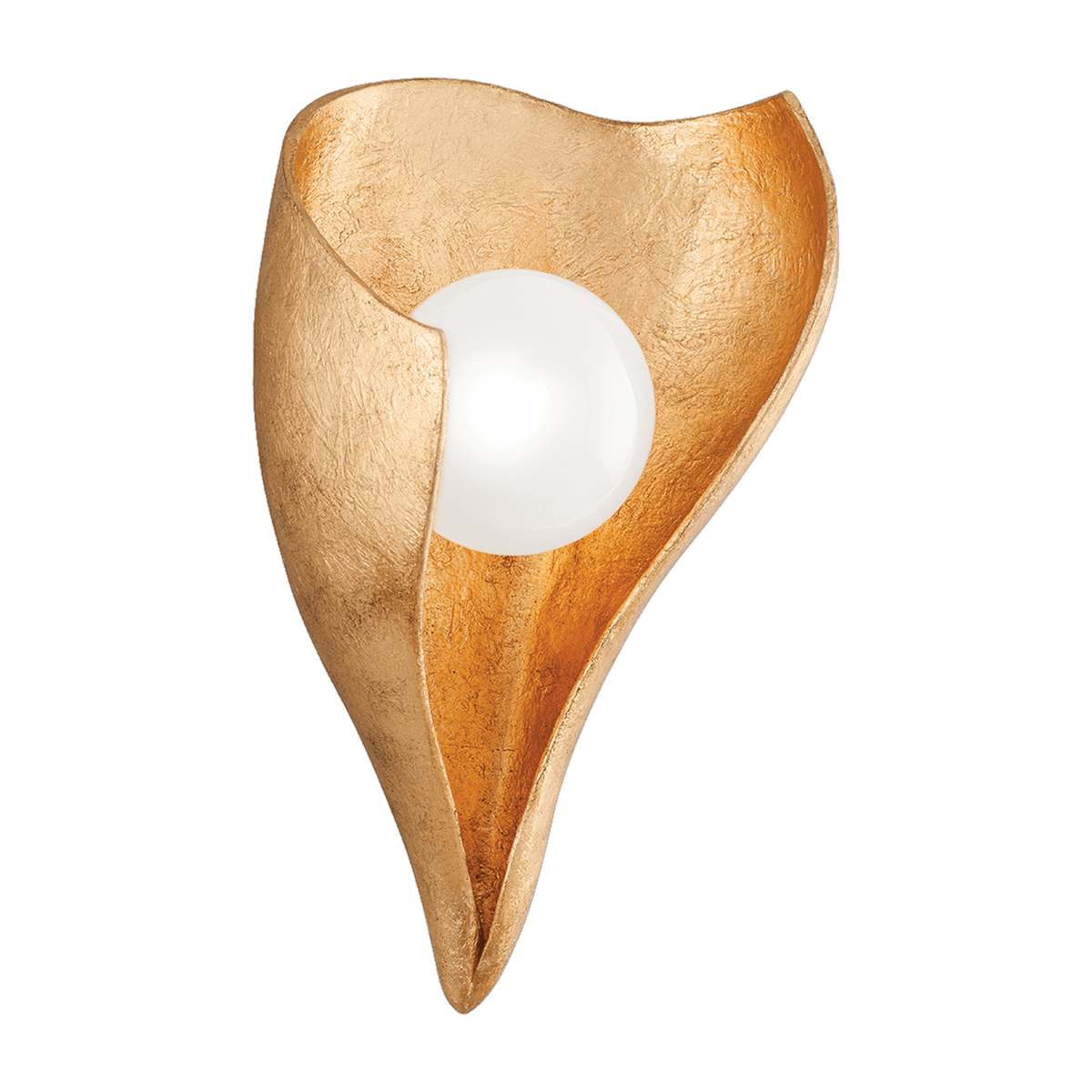 Applique murale en acier feuille d'or ancienne 27x43cm Moonstone - Corbett Lighting - The Cool Republic
