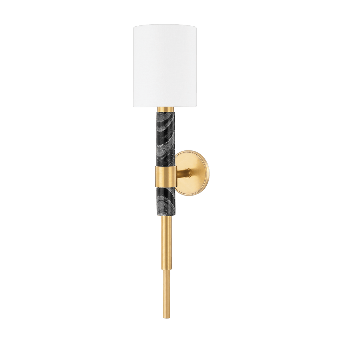 Applique murale en acier laiton ancien 17x77cm Solstice - Corbett Lighting - The Cool Republic