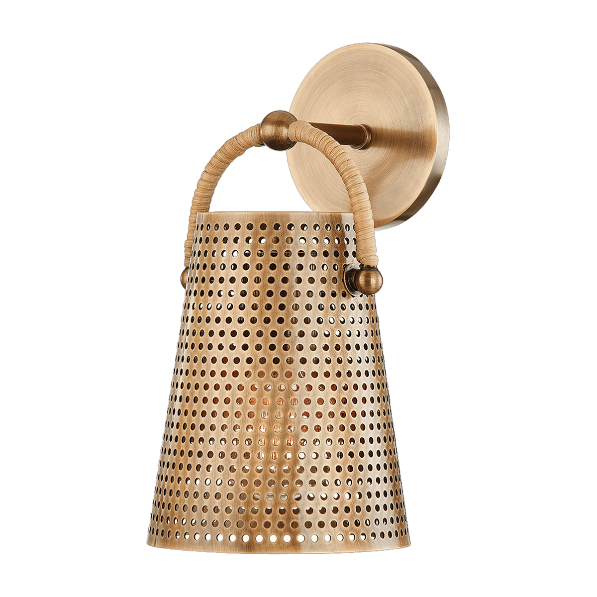 Applique murale en acier laiton patiné 16x31cm Nile - Troy Lighting - The Cool Republic