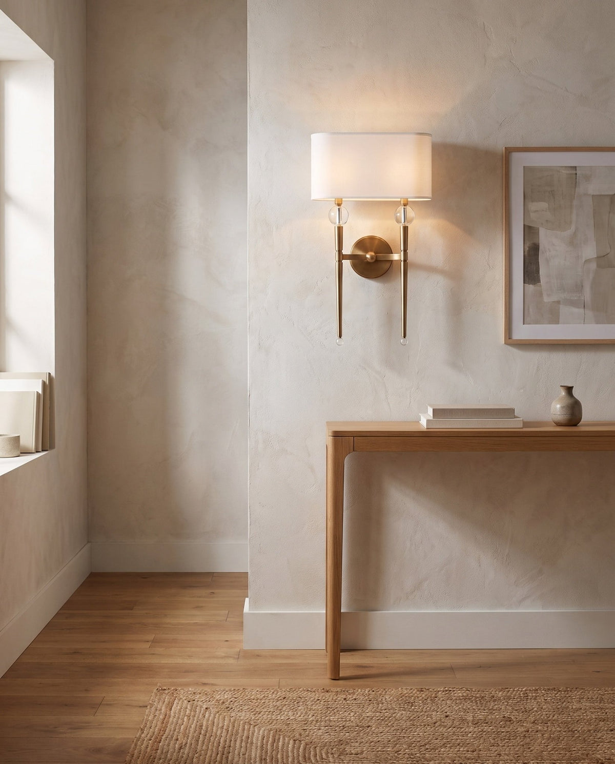 Applique murale en acier laiton vieilli 33x57cm Rockland - Hudson Valley Lighting - The Cool Republic