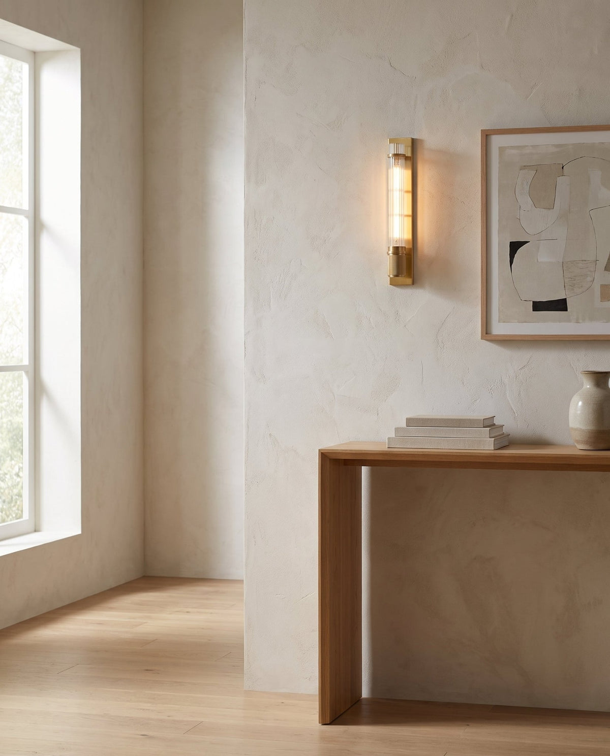 Applique murale en acier laiton vieilli 6x39cm Shaw - Hudson Valley Lighting - The Cool Republic