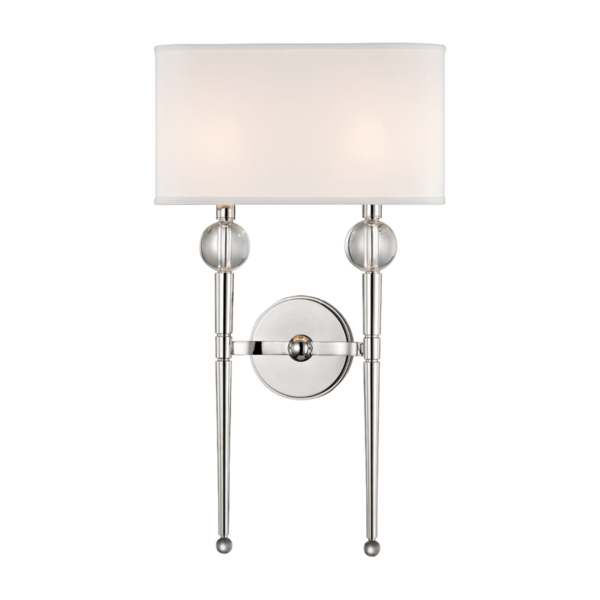 Applique murale en acier nickel poli 33x57cm Rockland - Hudson Valley Lighting - The Cool Republic