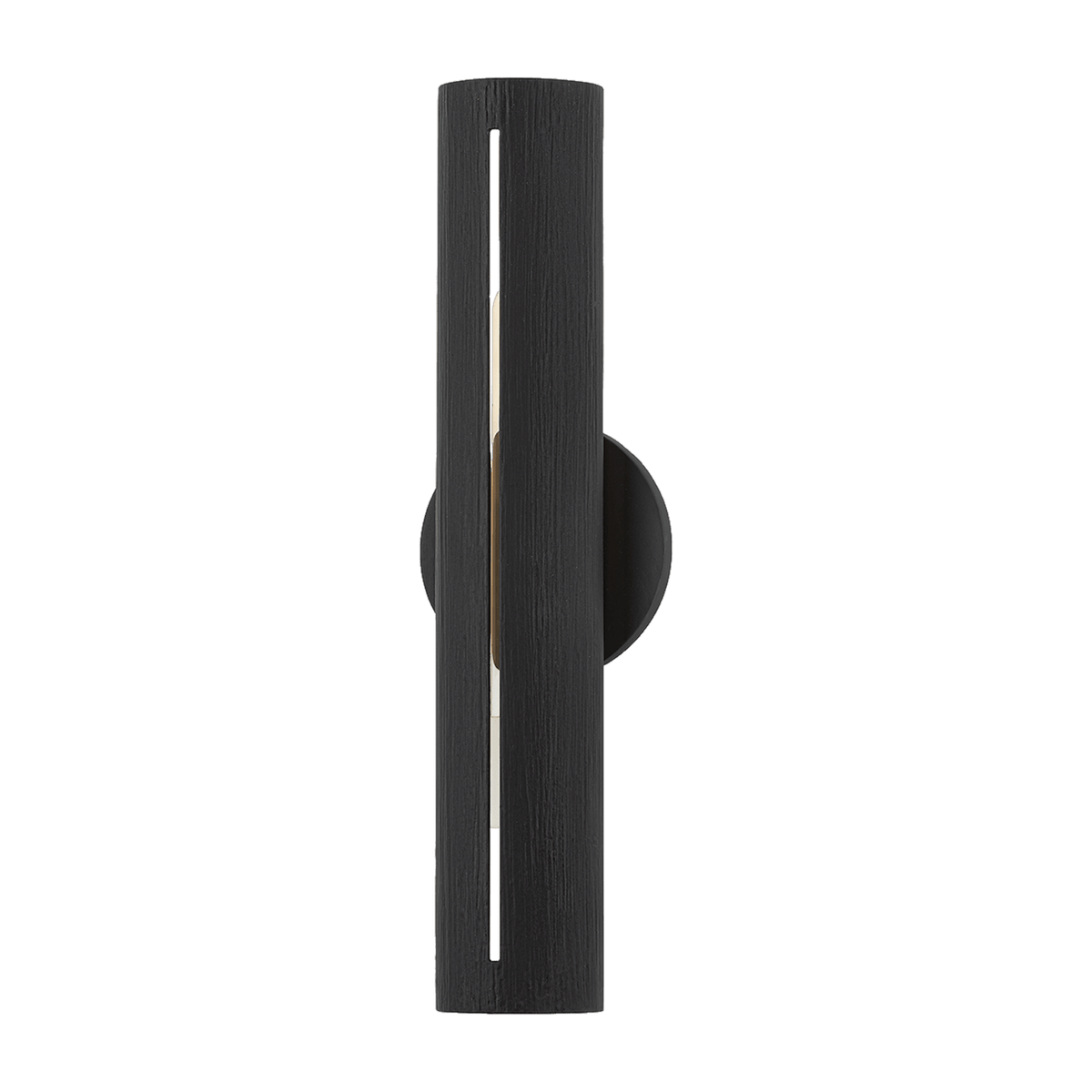 Applique murale en acier noir texturé 13x45cm Brandon - Troy Lighting - The Cool Republic