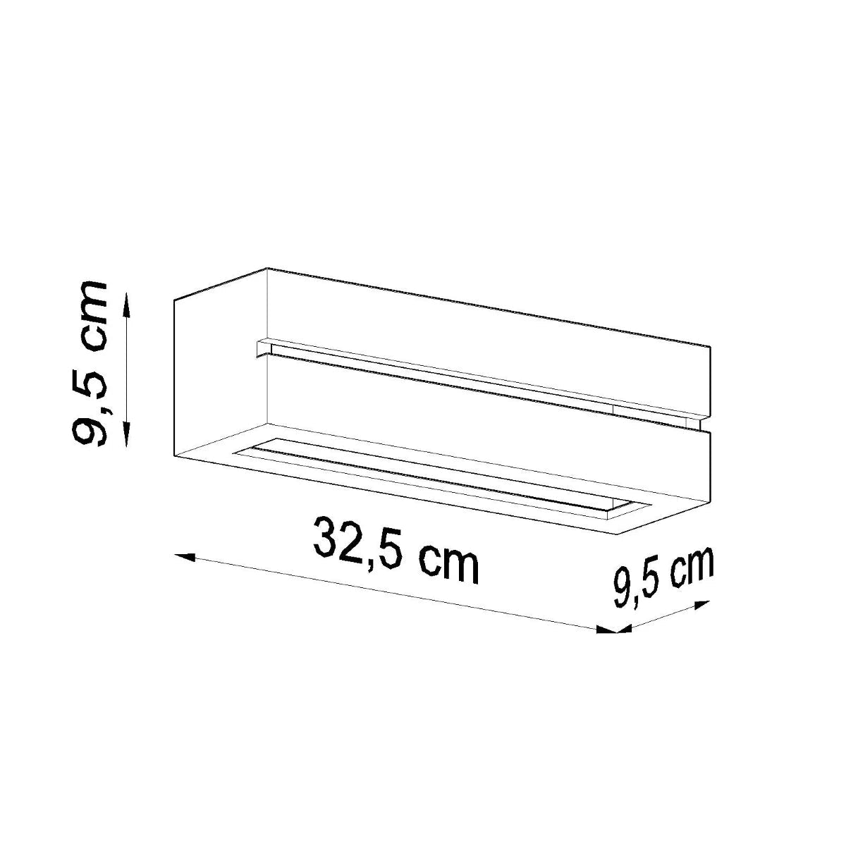 Applique murale en céramique blanche 32,5x9,5cm Vega line - Sollux - The Cool Republic