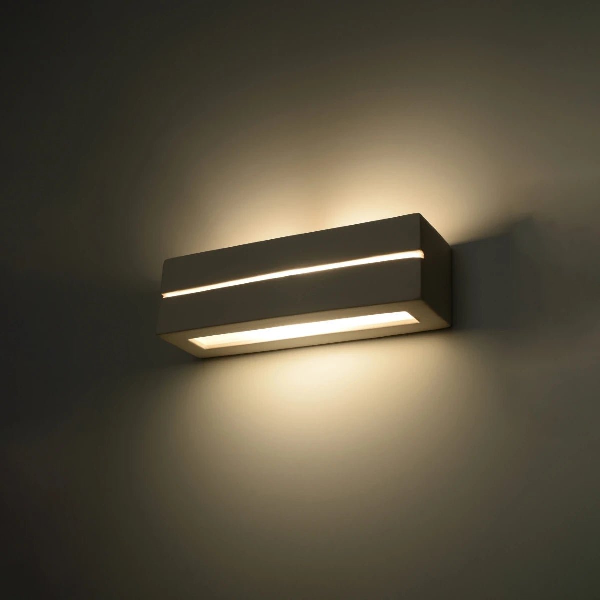 Applique murale en céramique blanche 32,5x9,5cm Vega line - Sollux - The Cool Republic