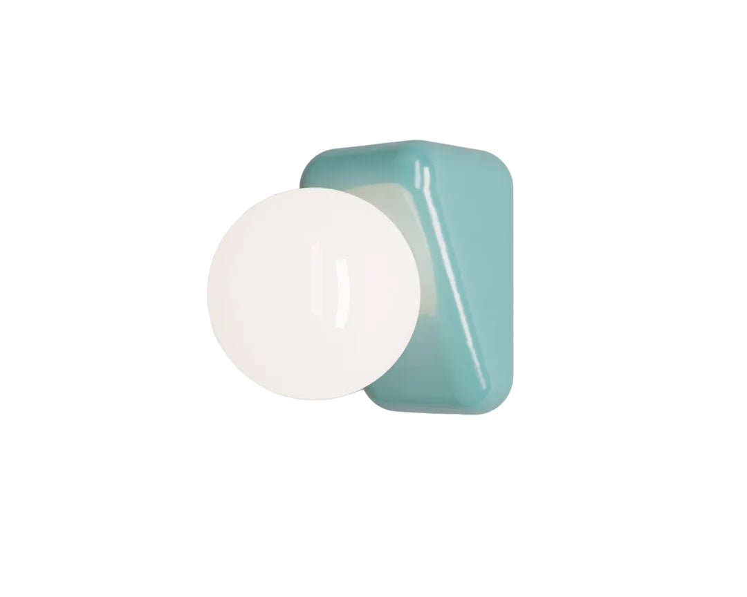Applique murale en céramique turquoise 15x9,5cm Flip - Ferroluce - The Cool Republic