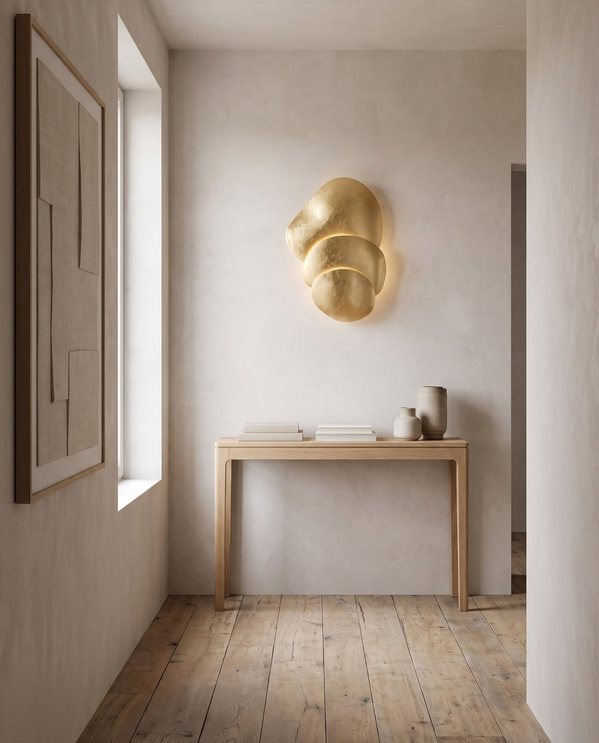 Applique murale en fer feuille d'or ancienne 41x57cm Akemi - Corbett Lighting - The Cool Republic