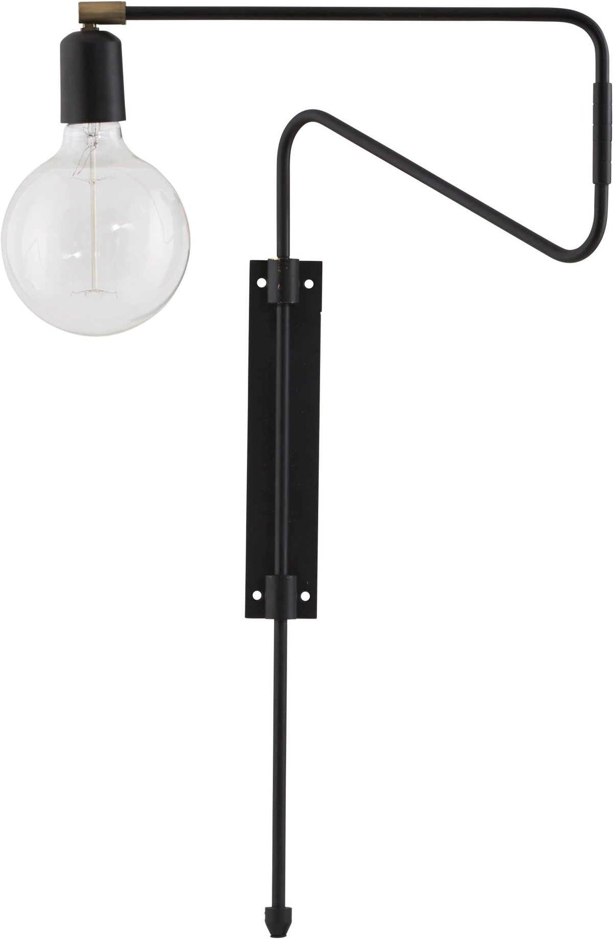 Applique murale en fer laqué noir 35cm Swing - House Doctor - The Cool Republic