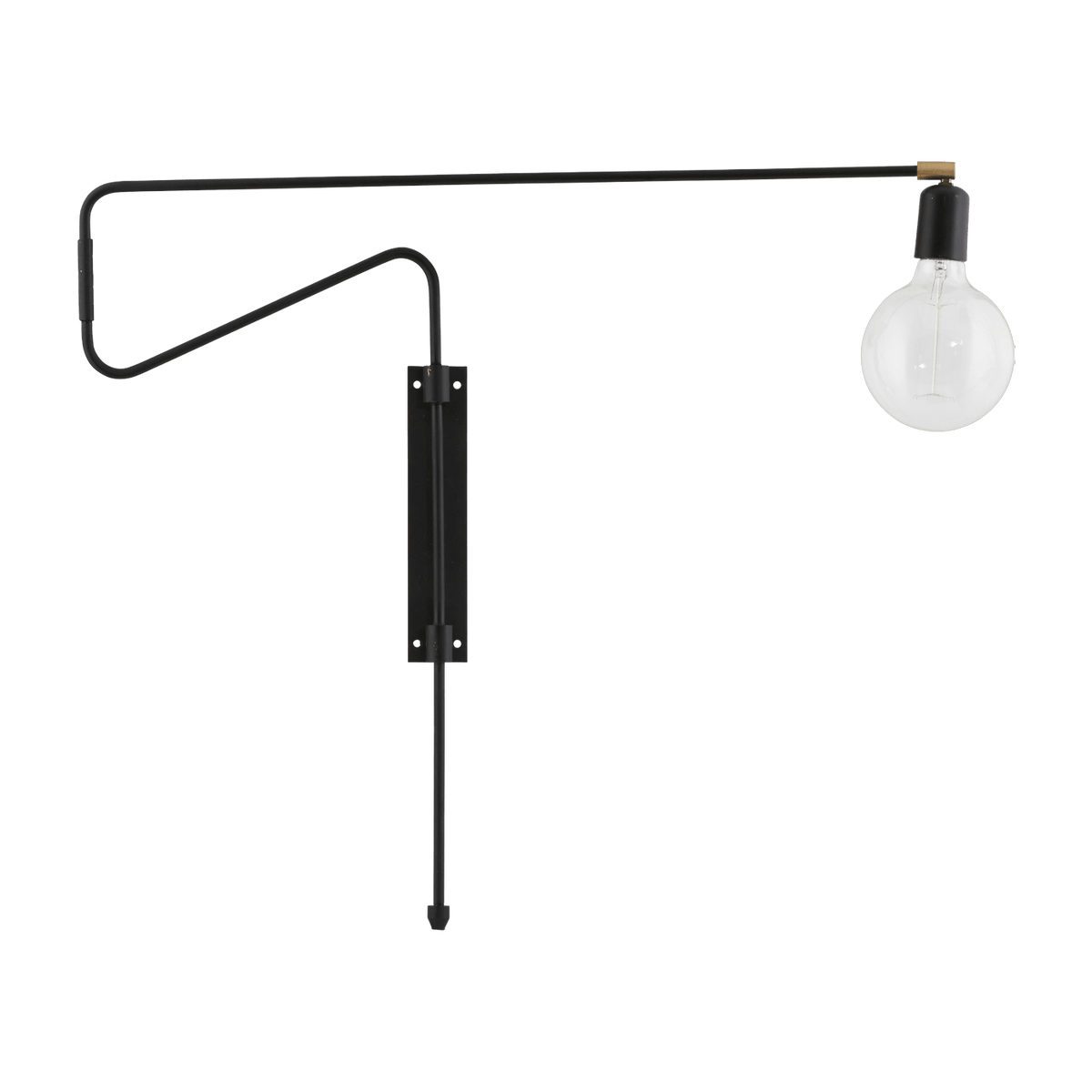 Applique murale en fer laqué noir 70cm Swing - House Doctor - The Cool Republic