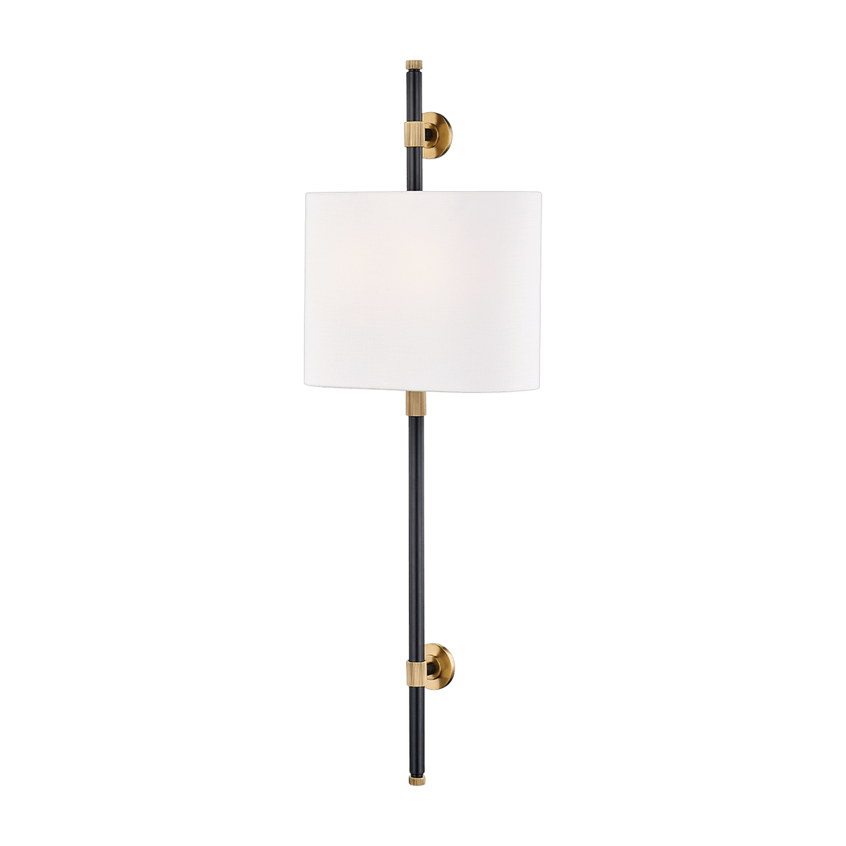 Applique murale en laiton laiton vieilli et bronze ancien 30x86cm Bowery - Hudson Valley Lighting - The Cool Republic