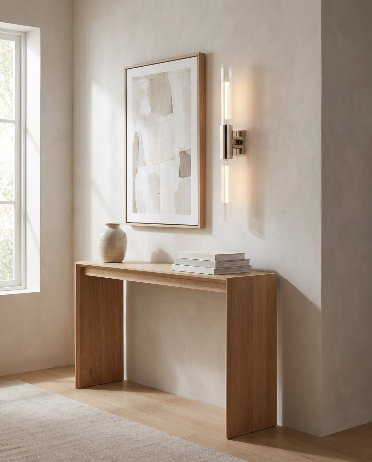 Applique murale en laiton nickel poli 11x70cm Asher - Hudson Valley Lighting - The Cool Republic