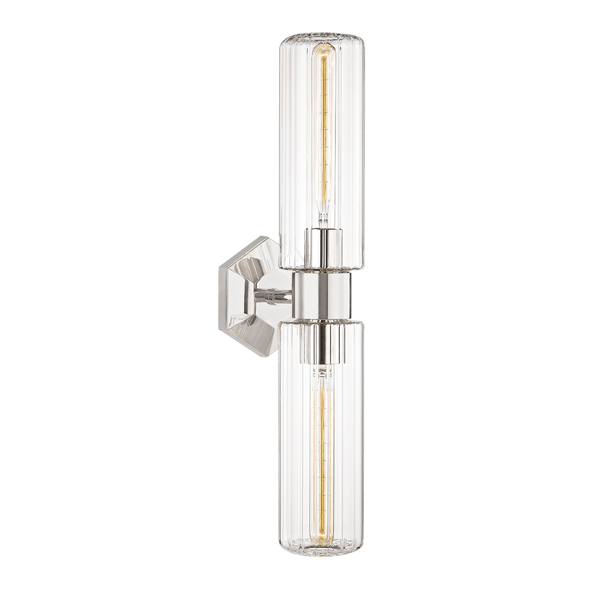 Applique murale en laiton nickel poli 12x60cm Roebling - Hudson Valley Lighting - The Cool Republic