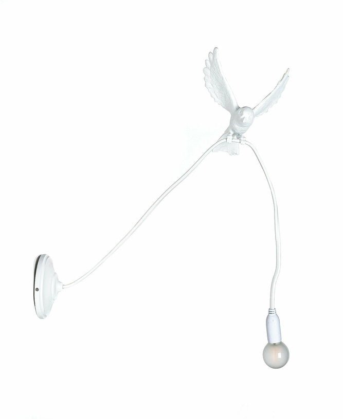 Applique murale en résine blanche Landing Sparrow - Seletti - The Cool Republic