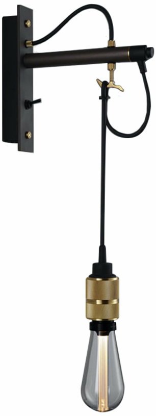 Applique murale laiton et finition graphite Hooked Wall Nude - Buster+Punch - The Cool Republic