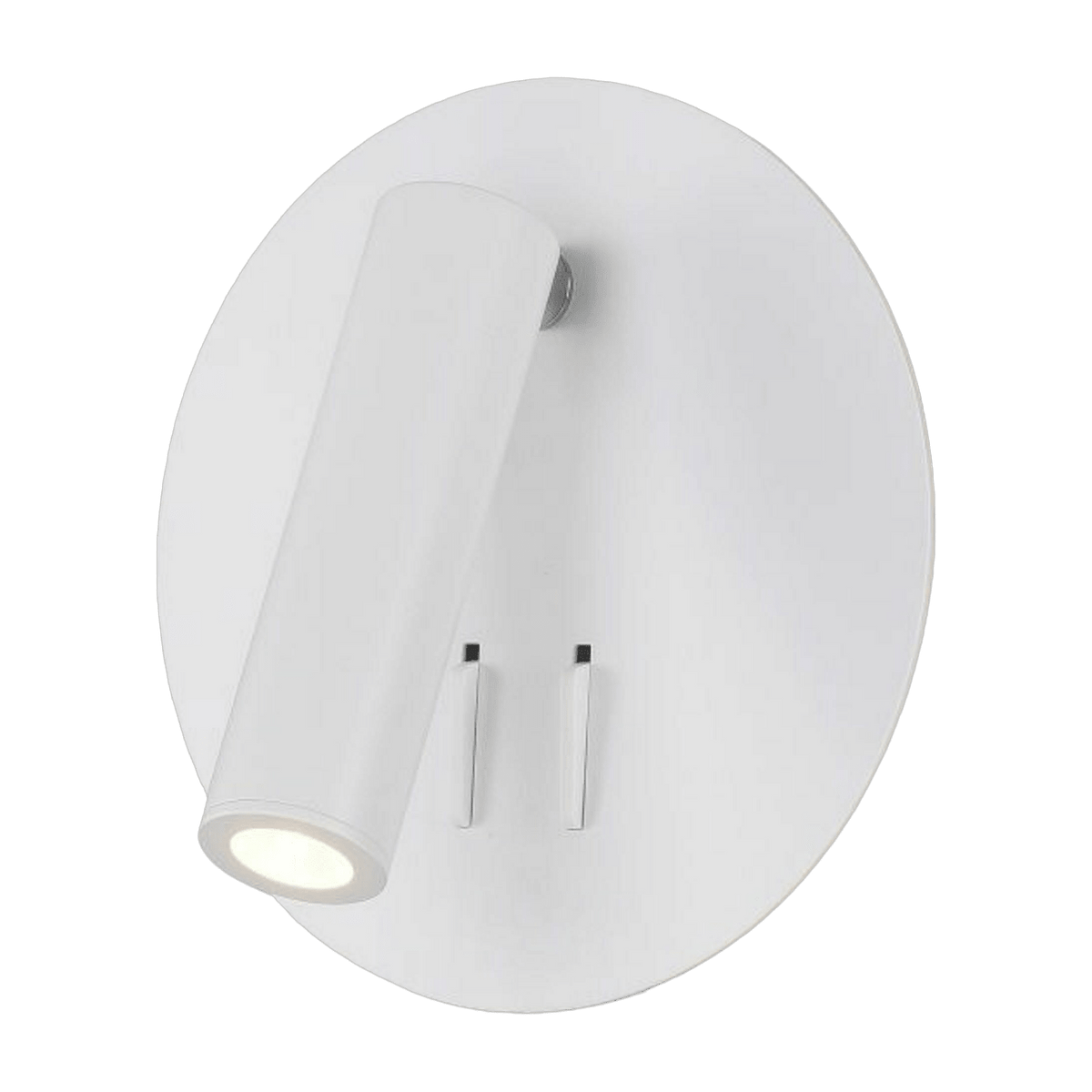 Applique murale ronde avec interrupteur en aluminium blanc Ios 176 - Maytoni - The Cool Republic