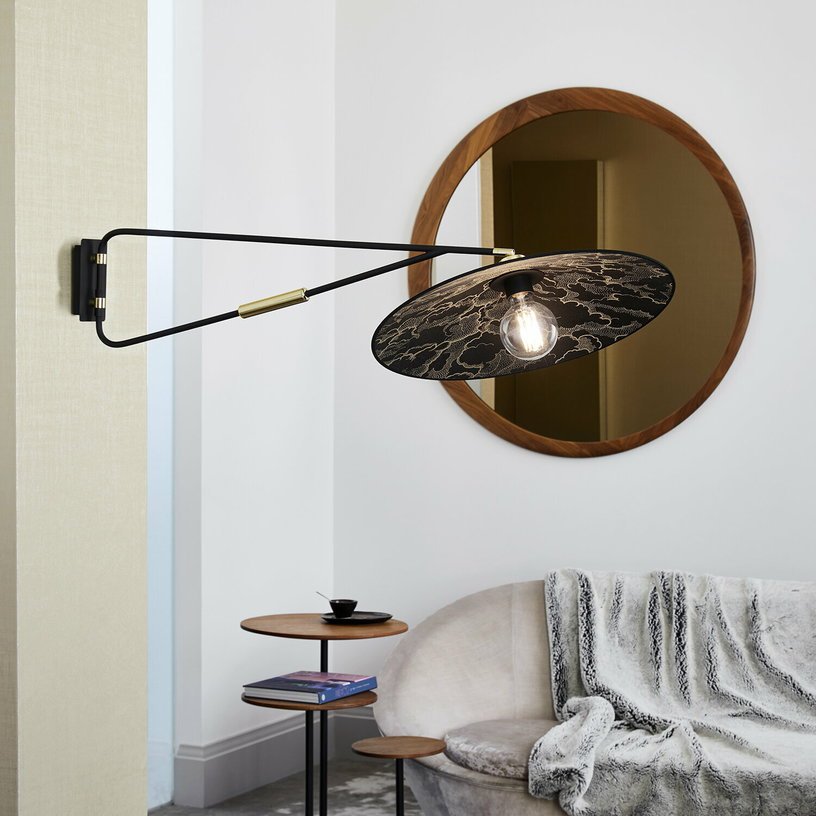 Applique pivotante en métal peint noire 103 x 50 cm Gatsby - Market set - The Cool Republic