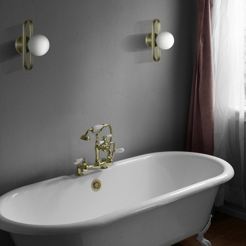 Applique pour salle de bain dorée M Cime IP44 - ENOstudio - The Cool Republic
