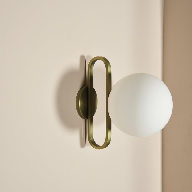 Applique pour salle de bain dorée M Cime IP44 - ENOstudio - The Cool Republic
