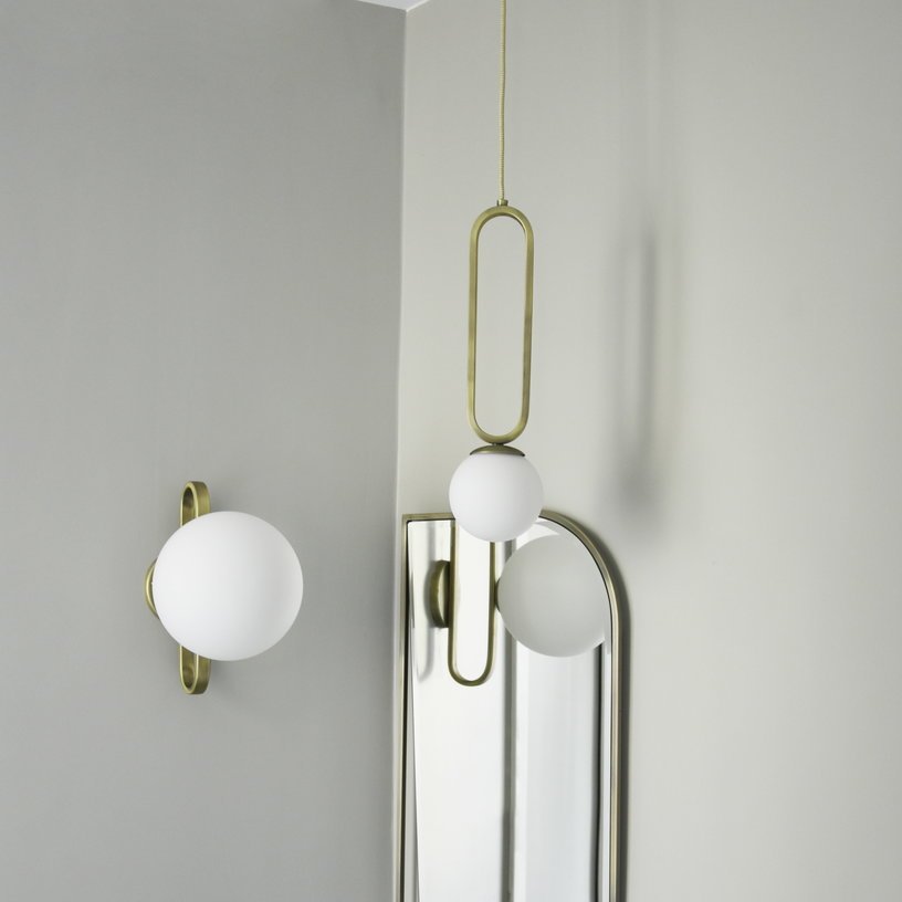Applique pour salle de bain dorée M Cime IP44 - ENOstudio - The Cool Republic