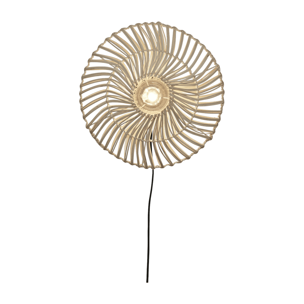 Applique ronde en rotin blanc 40x12 cm Zanzibar - Good & Mojo - The Cool Republic